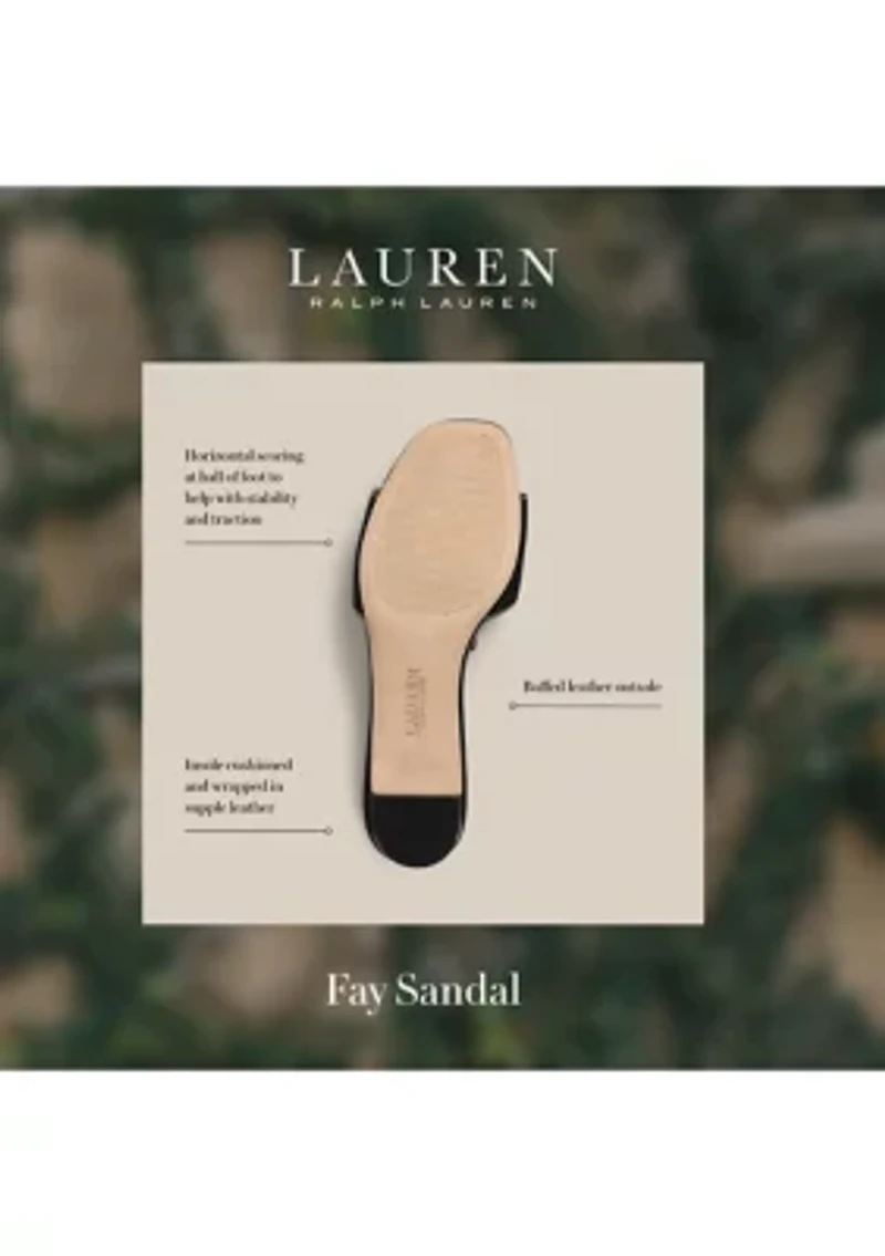 Fay Canvas and Leather Sandals