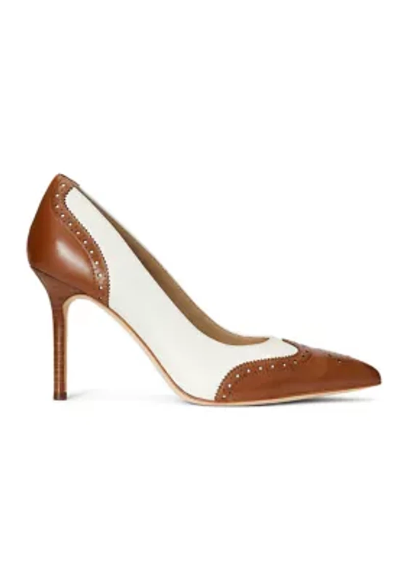 Lynden Nappa & Burnished Leather Pumps