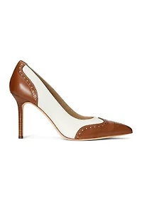 Lynden Nappa & Burnished Leather Pumps