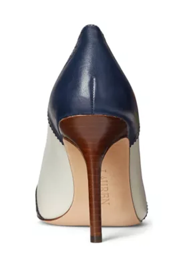 Lynden Nappa & Burnished Leather Pumps