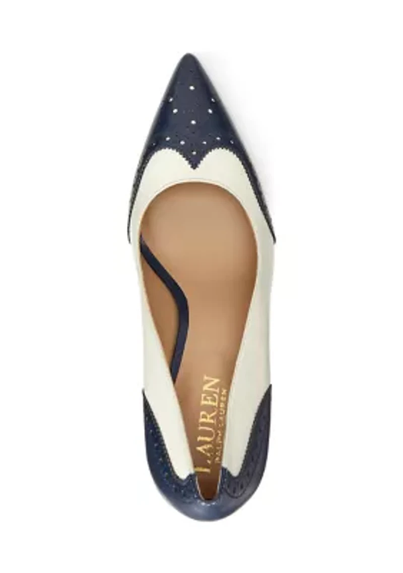 Lynden Nappa & Burnished Leather Pumps