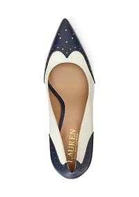 Lynden Nappa & Burnished Leather Pumps