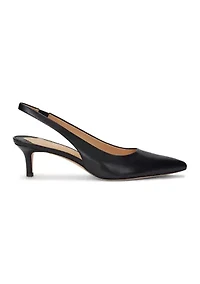 Lolah Burnished Leather Slingback Pumps