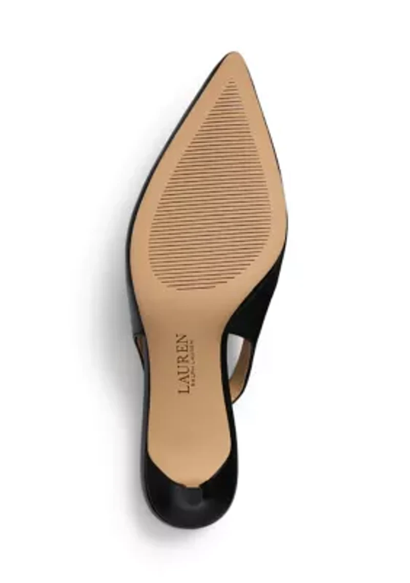 Lolah Burnished Leather Slingback Pumps