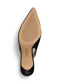 Lolah Burnished Leather Slingback Pumps