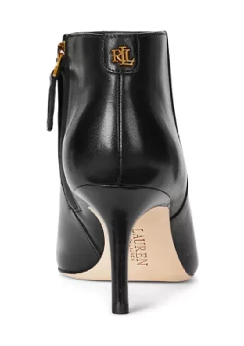 Lizie Burnished Leather Booties