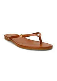 Raquel Leather Flip-Flops