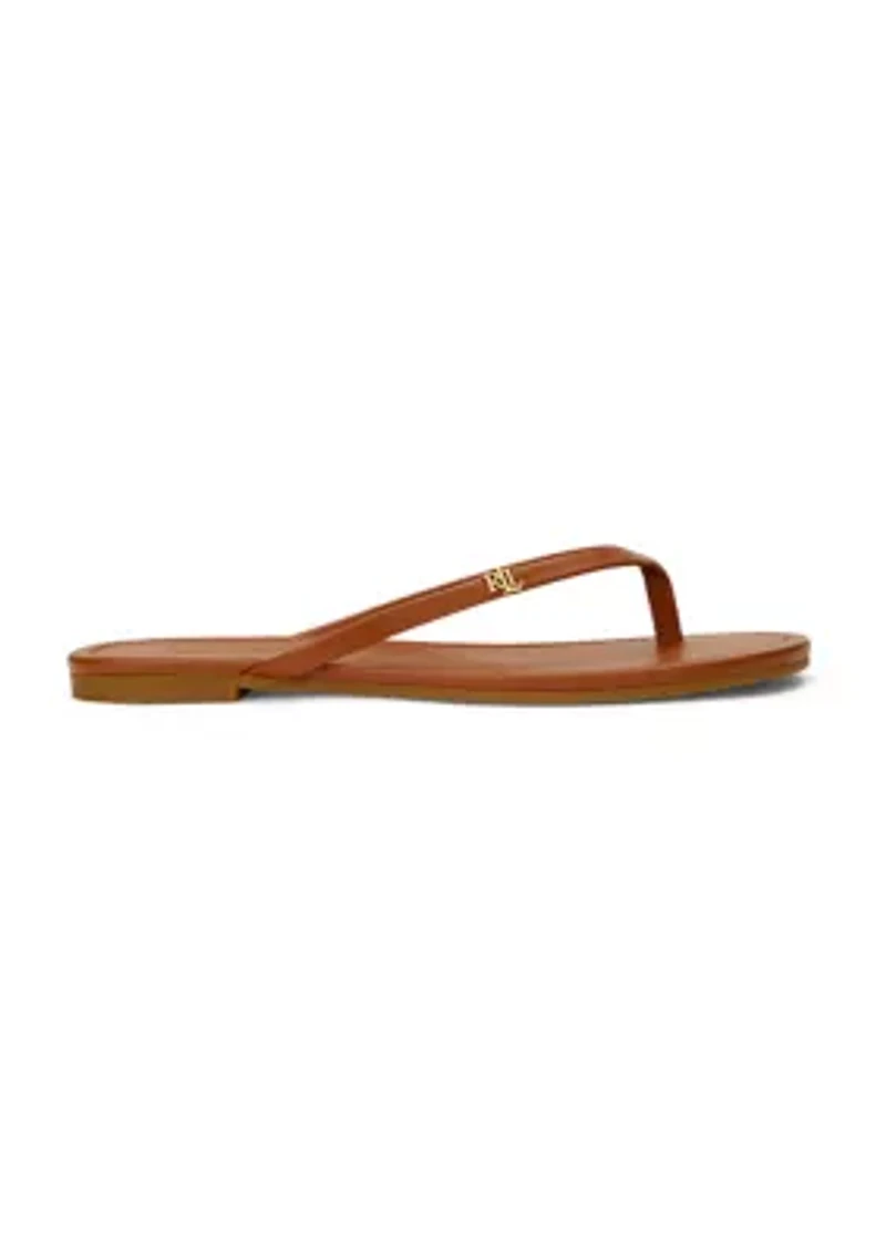 Raquel Leather Flip-Flops