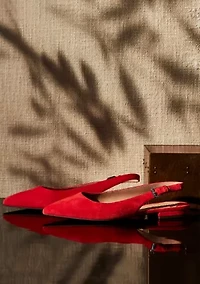Londyn Suede Slingback Flats