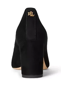 Lanette Suede Block-Heel Pumps