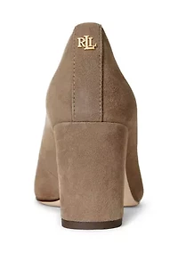Lanette Suede Block-Heel Pumps