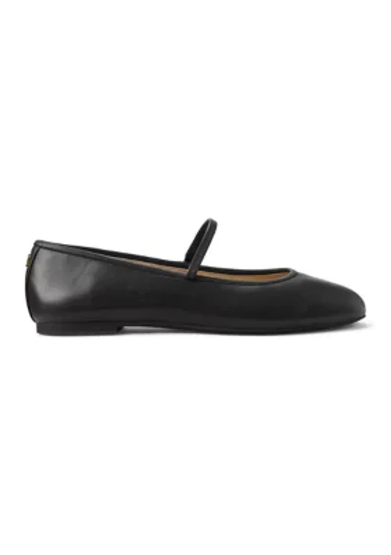 Jayna Nappa Leather Mary Jane Flats