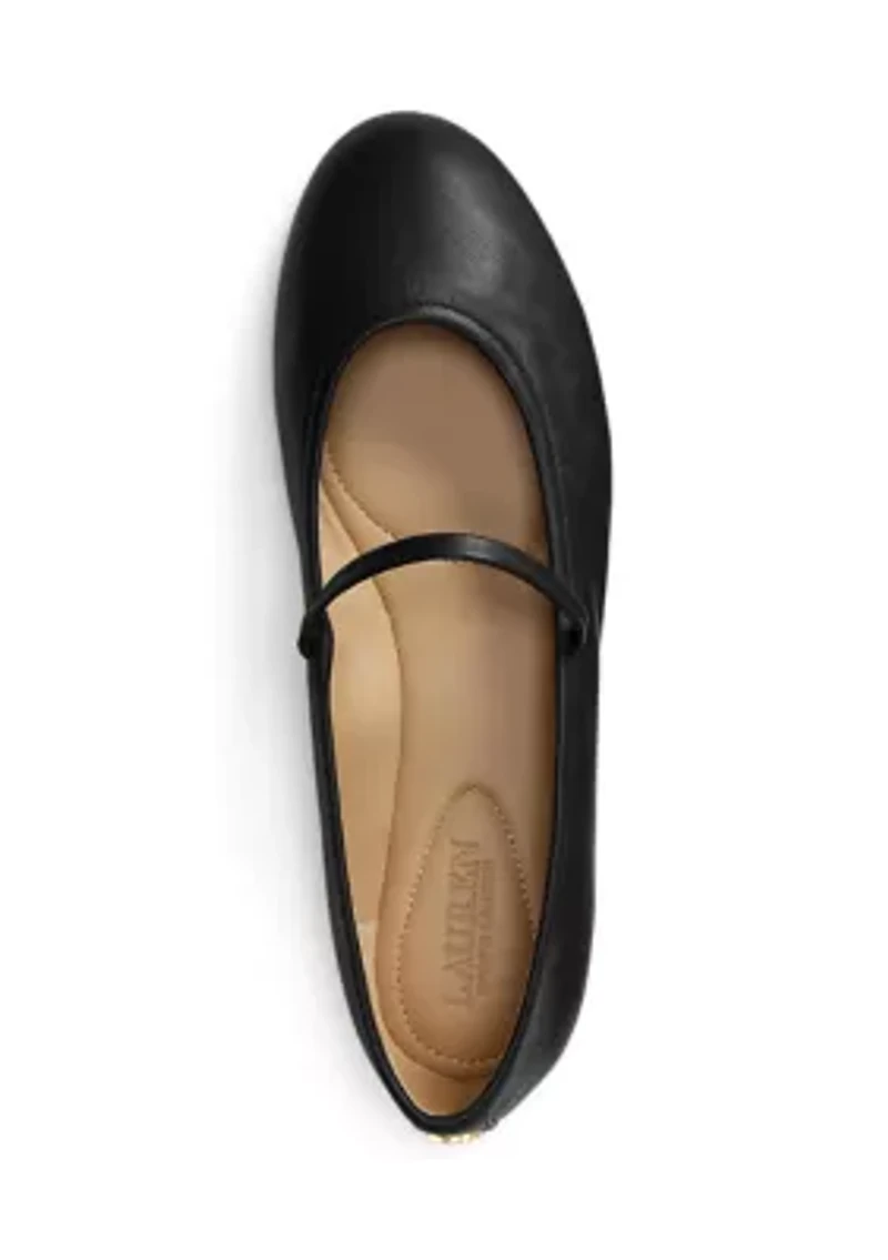Jayna Nappa Leather Mary Jane Flats