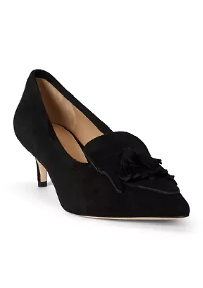 Adrienne Suede Kiltie Pump