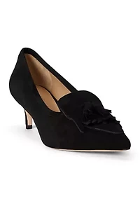 Adrienne Suede Kiltie Pump