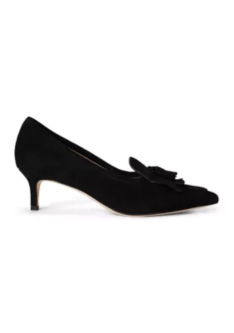 Adrienne Suede Kiltie Pump