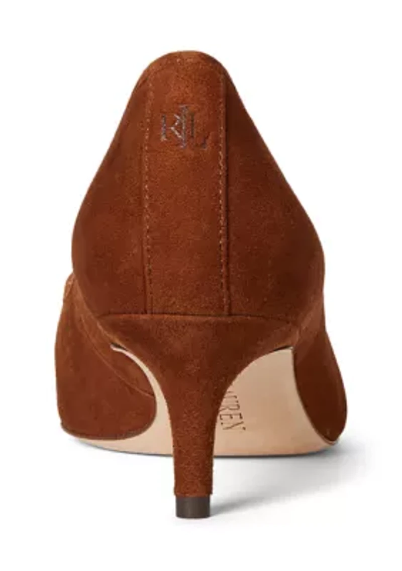 Adrienne Suede Kiltie Pump