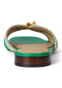 Blaike Cross-Dyed Canvas Slide Sandal