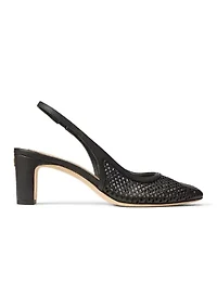 Klaire Perforated Leather Slingback Pumps
