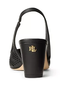 Klaire Perforated Leather Slingback Pumps