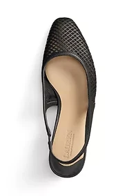 Klaire Perforated Leather Slingback Pumps