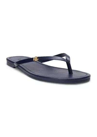 Raquel Leather Flip-Flops