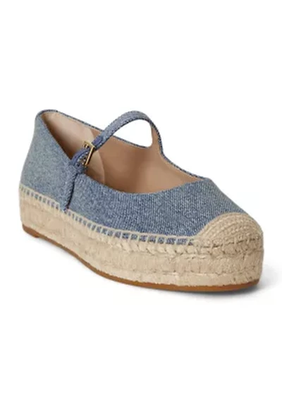 Luize Suede Mary Jane Espadrille Shoe