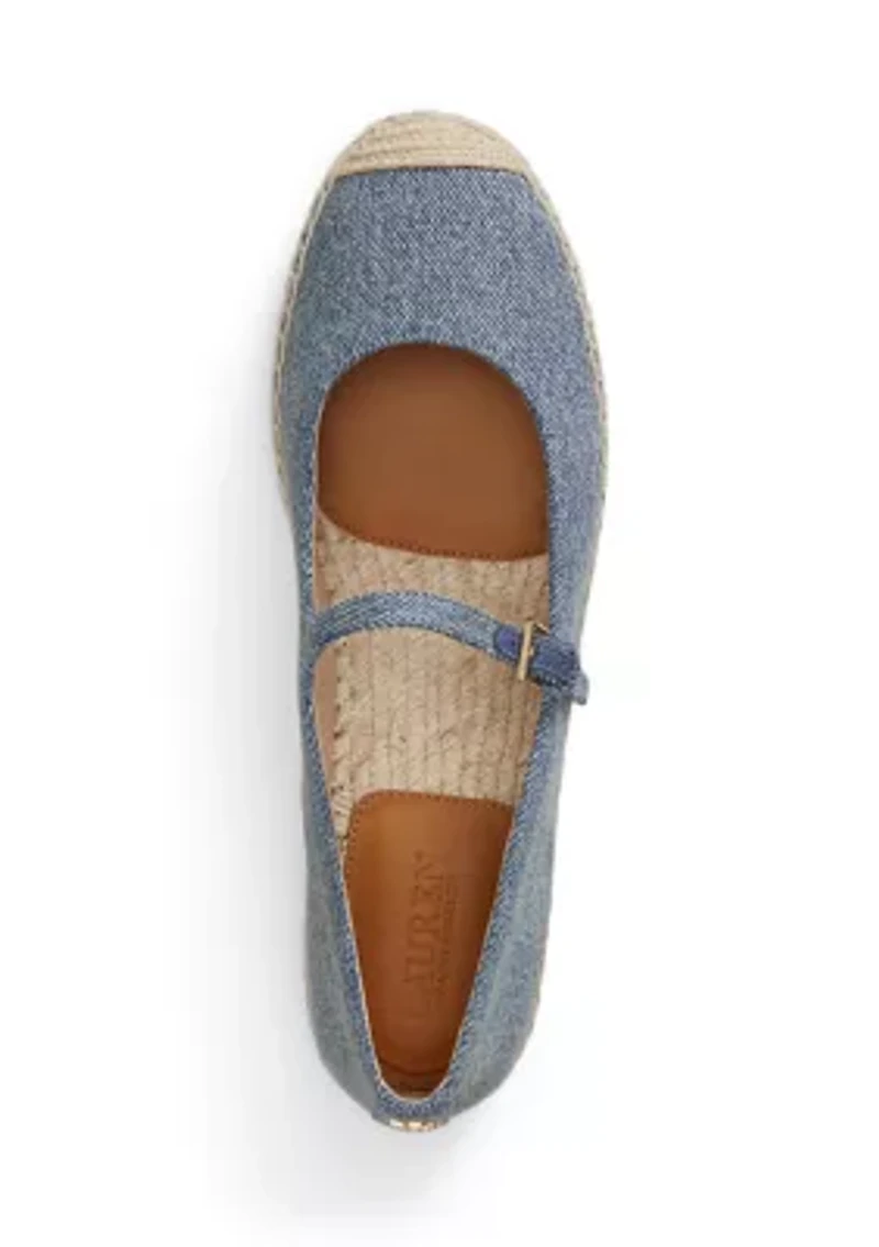 Luize Suede Mary Jane Espadrille Shoe