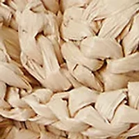 Allie Mid-Heel Floral-Trim Raffia Sandals