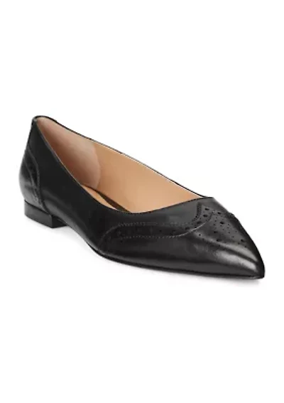 Loraine Burnished Leather Ballet Flats