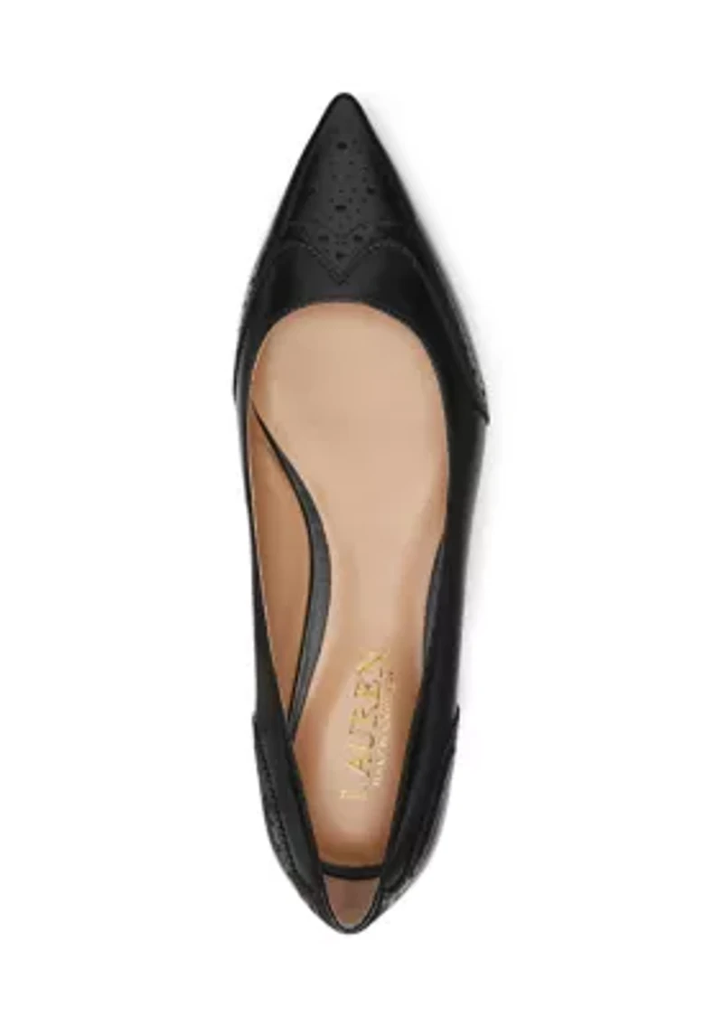 Loraine Burnished Leather Ballet Flats