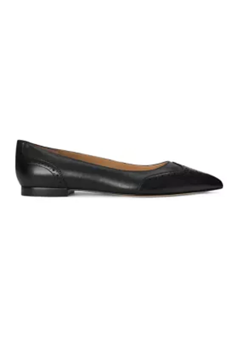 Loraine Burnished Leather Ballet Flats