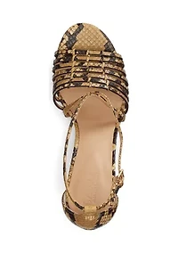 Shelby Faux Snakeskin Platform Sandals