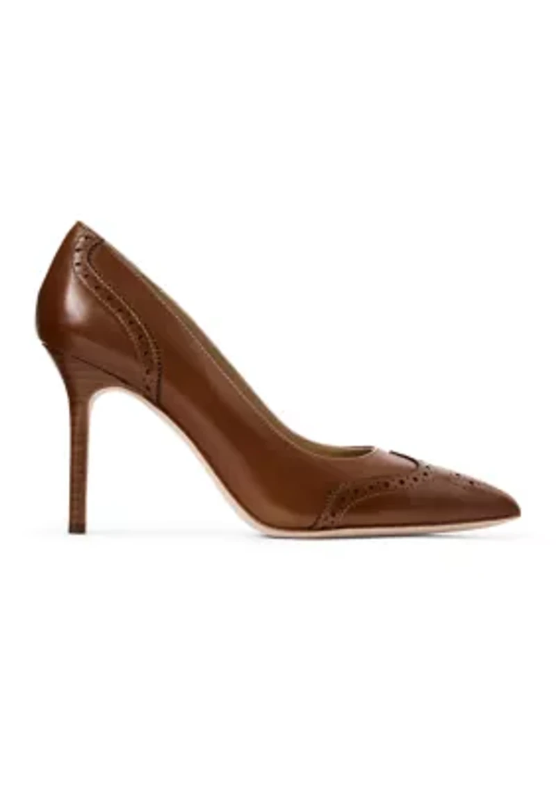 Lynden Nappa & Burnished Leather Pumps
