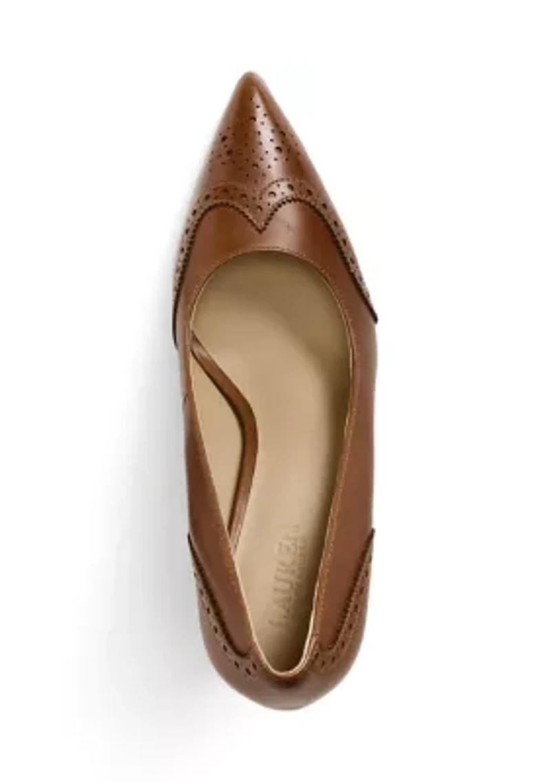 Lynden Nappa & Burnished Leather Pumps