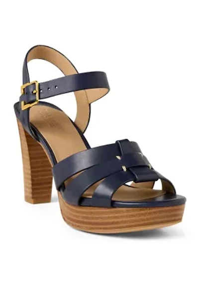 Soffia Burnished Leather Sandals