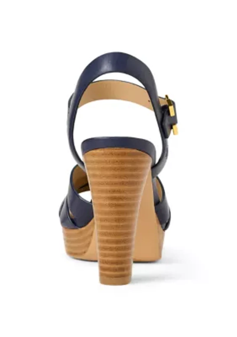 Soffia Burnished Leather Sandals