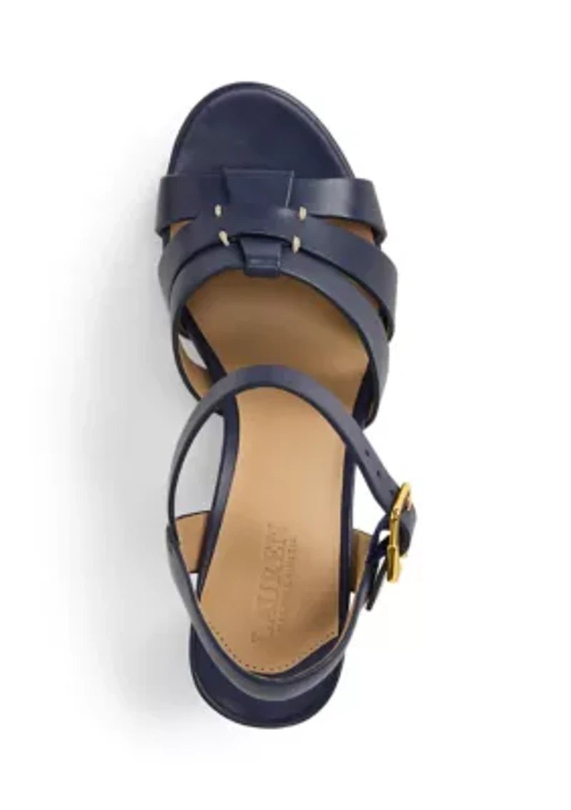 Soffia Burnished Leather Sandals