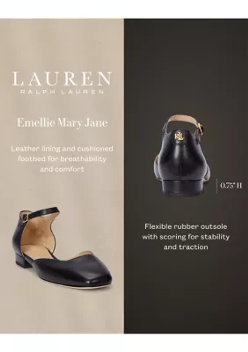 Emellie Calfskin Mary Jane Flats