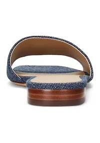 Everley Washed Denim Slide Sandals