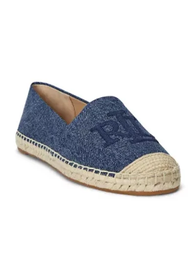 Cameryn Washed Denim Espadrille Flats
