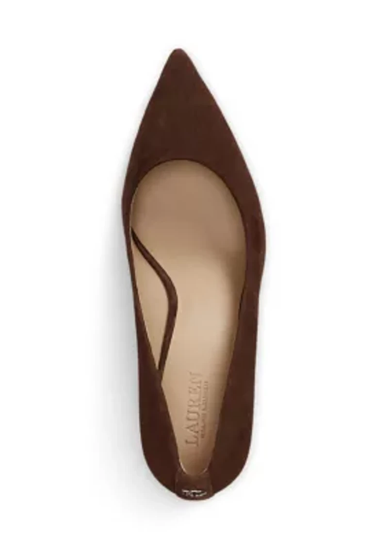 Lanette Suede Block-Heel Pumps