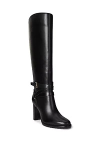 Collins Burnished Leather Tall Heeled Boots