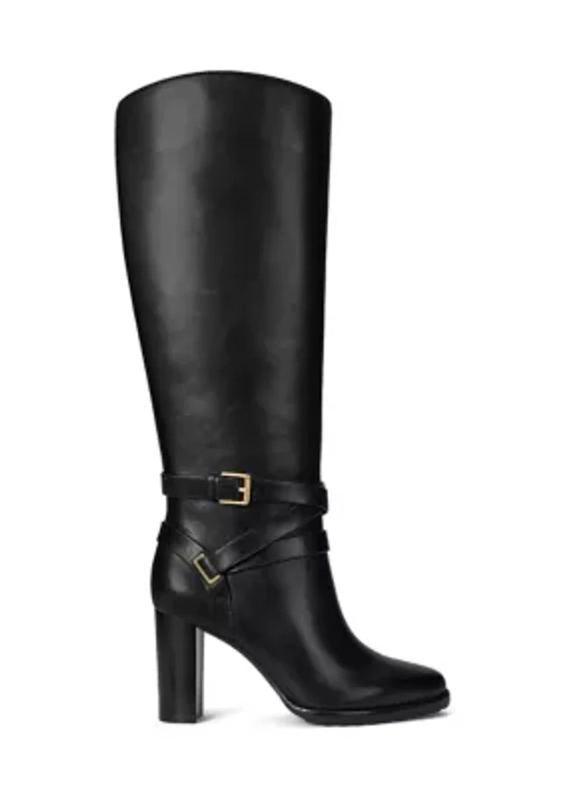 Collins Burnished Leather Tall Heeled Boots