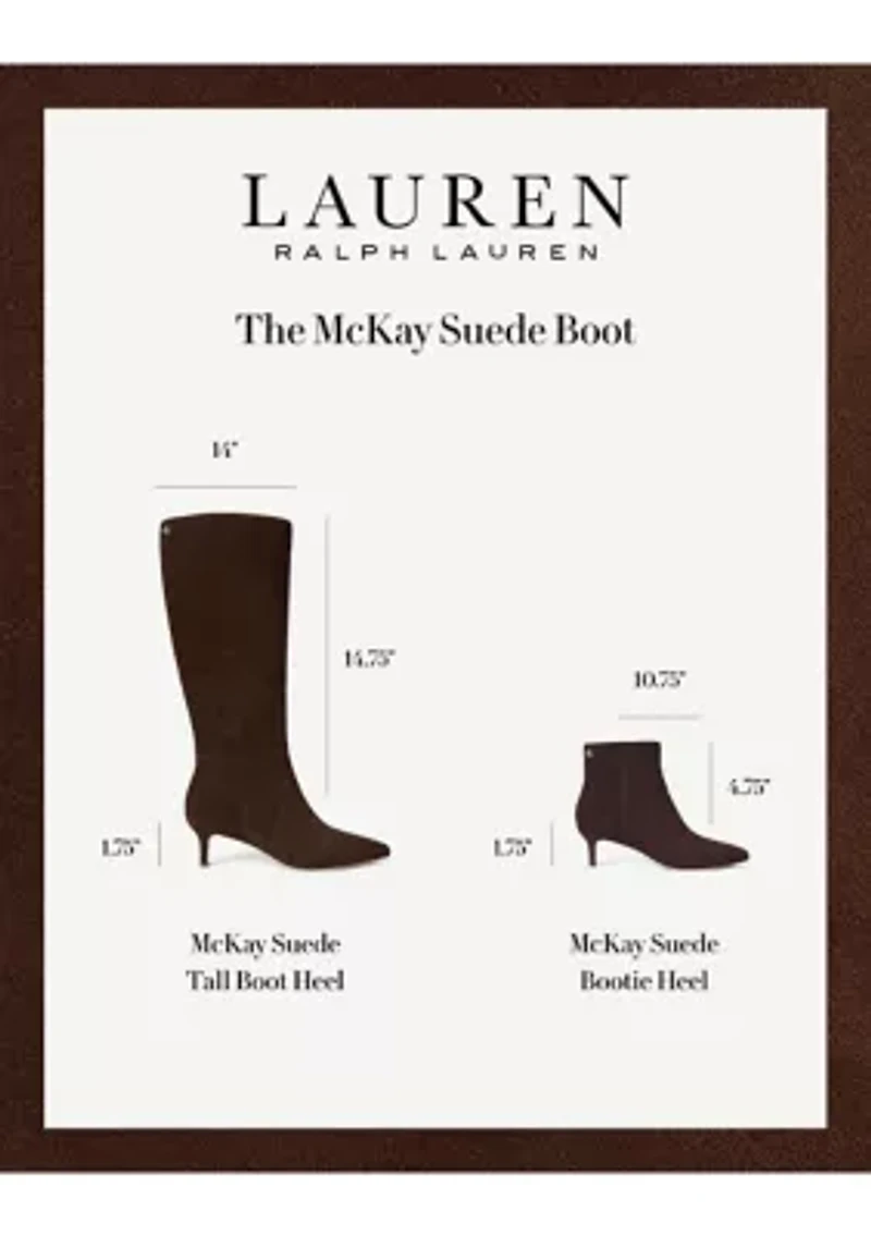 McKay Suede Tall Boot Heels