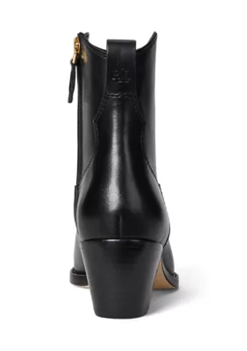 Harpher Burnished Leather Booties