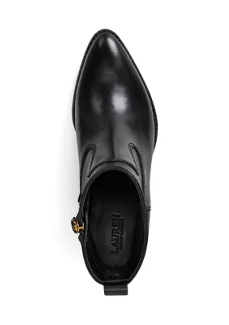 Harpher Burnished Leather Booties