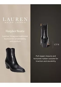 Harpher Burnished Leather Booties