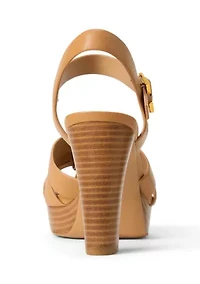 Soffia Burnished Leather Sandals