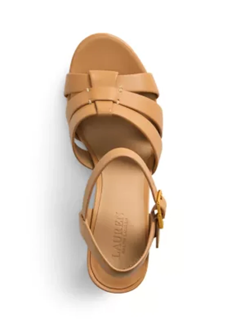 Soffia Burnished Leather Sandals